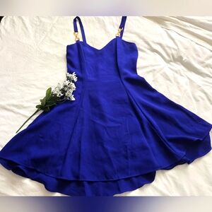 Blue with Purple Hues Sleeveless Dress for Nights Out Prom or Wedding Size 10